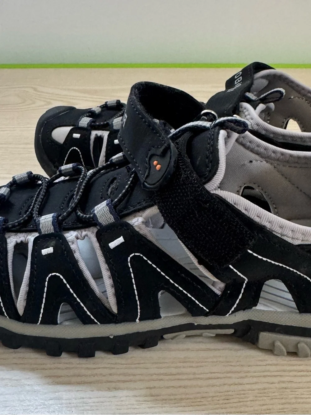 Hobibear Kids Black and Gray Outdoor Sandal Sneakers
